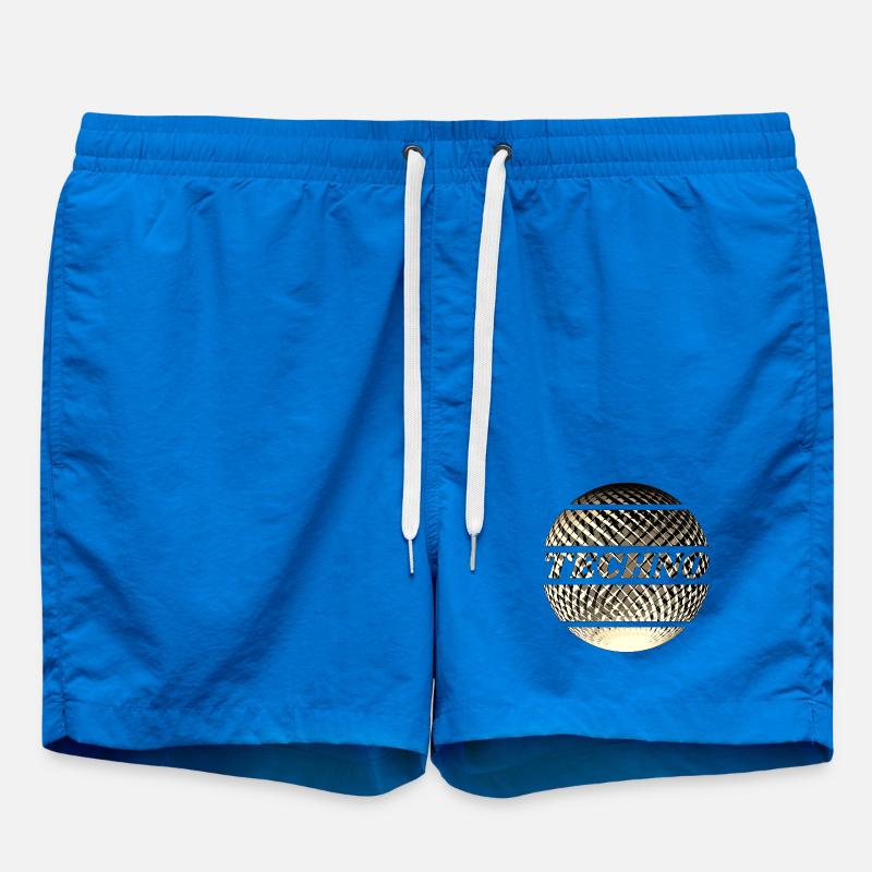 Boule techno disco or - Short de bain - cobalt blue