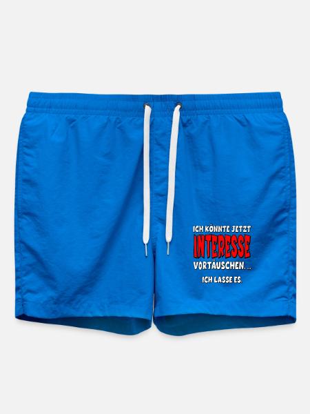 SPRUCH KOMMUNIKATION - INTERESSE VORTÄUSCHEN PARTY - Badeshorts - Cobalt blue