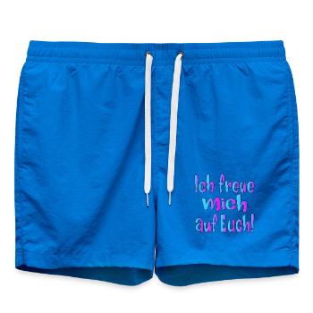Ich freue mich auf EUCH - SPRÜCHE - Badeshorts - Cobalt blue - Vorne