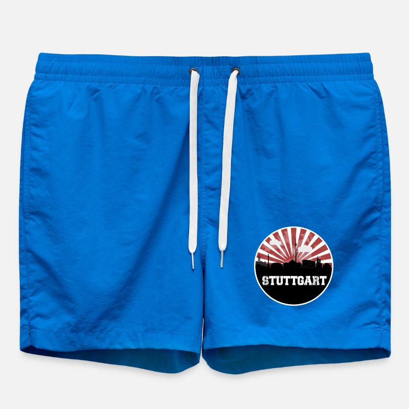 Stuttgart Skyline Home Game - Swim Trunks - cobalt blue