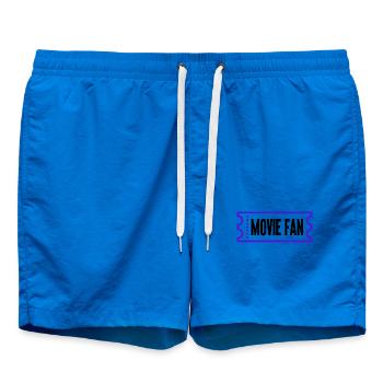 Movies Watch Movie Statement Cinema Night Streaming - Swim Trunks - cobalt blue - Front