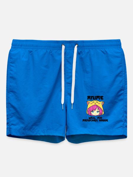 Japanisch Comic Manga Anime Zeichentrick Statement - Badeshorts - Cobalt blue