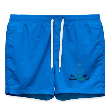 Katze Statement Haustiere Lieblingstier Heimtier - Badeshorts - Cobalt blue - Vorne - AI Model Male 185 light (185cm)