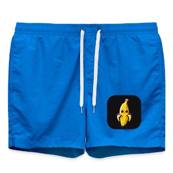 Banana with sad face and big eyes - Swim Trunks - cobalt blue - Front