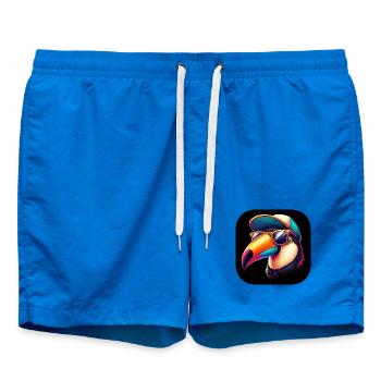 Toucan with hat and sunglasses - Swim Trunks - cobalt blue - Front