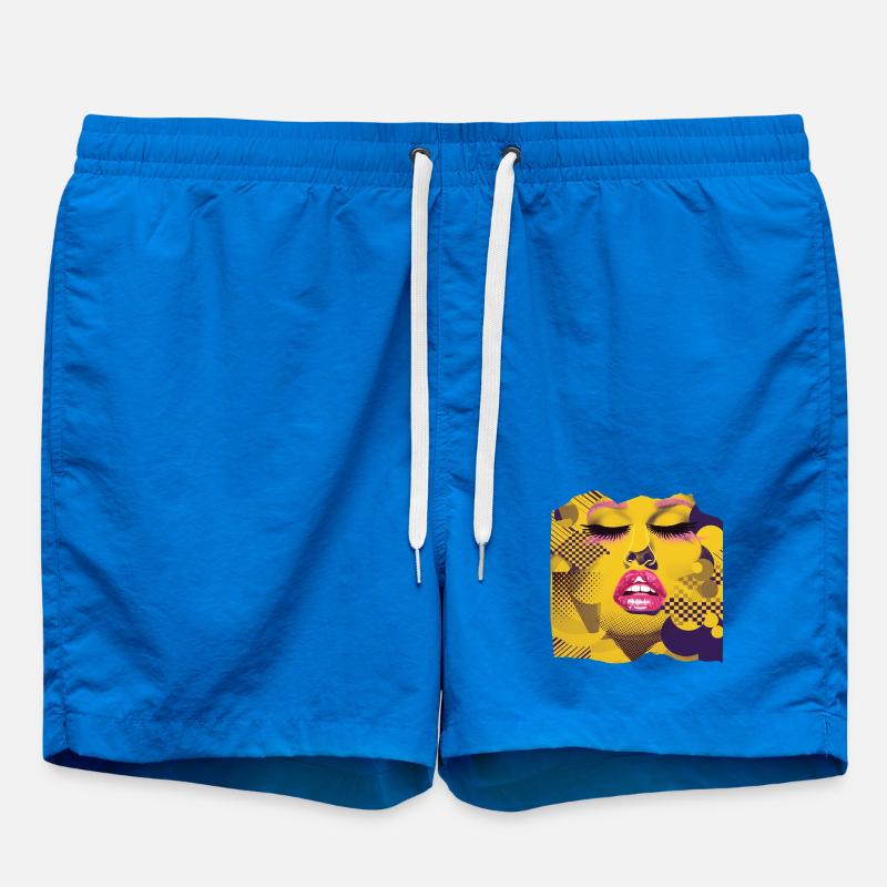 Pop Art Jaune et Rose - Short de bain - cobalt blue