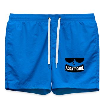 Chill Cool Saying I Don't Care Attitude Relax - Swim Trunks - cobalt blue - Front