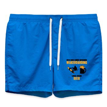 Water Sports Wakesurfing Statement Wakeboard Surfing - Swim Trunks - cobalt blue - Front