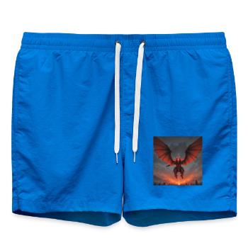 Rotdrache im Lavastrom - Badeshorts - Cobalt blue - Vorne