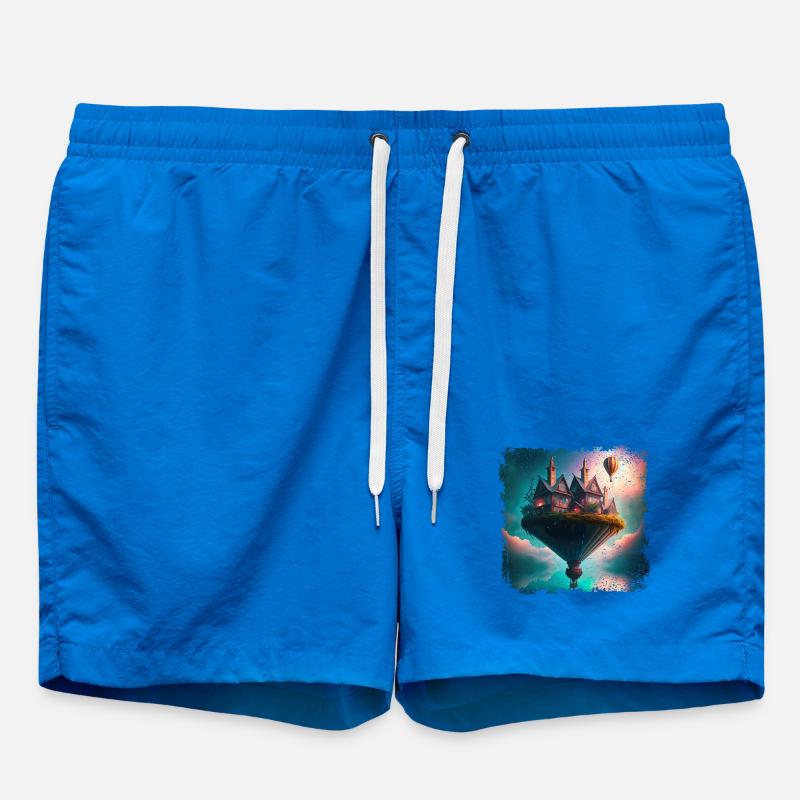 Fantasy schwebendes Dorf - Badeshorts - Cobalt blue