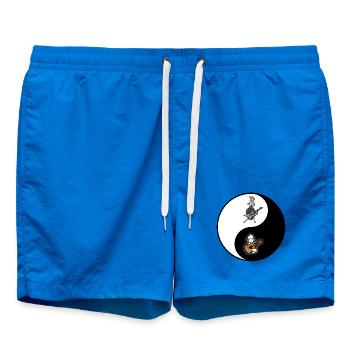 Hardrock vs Akustik Yin Yang alles im Einklang - Badeshorts - Cobalt blue - Vorne