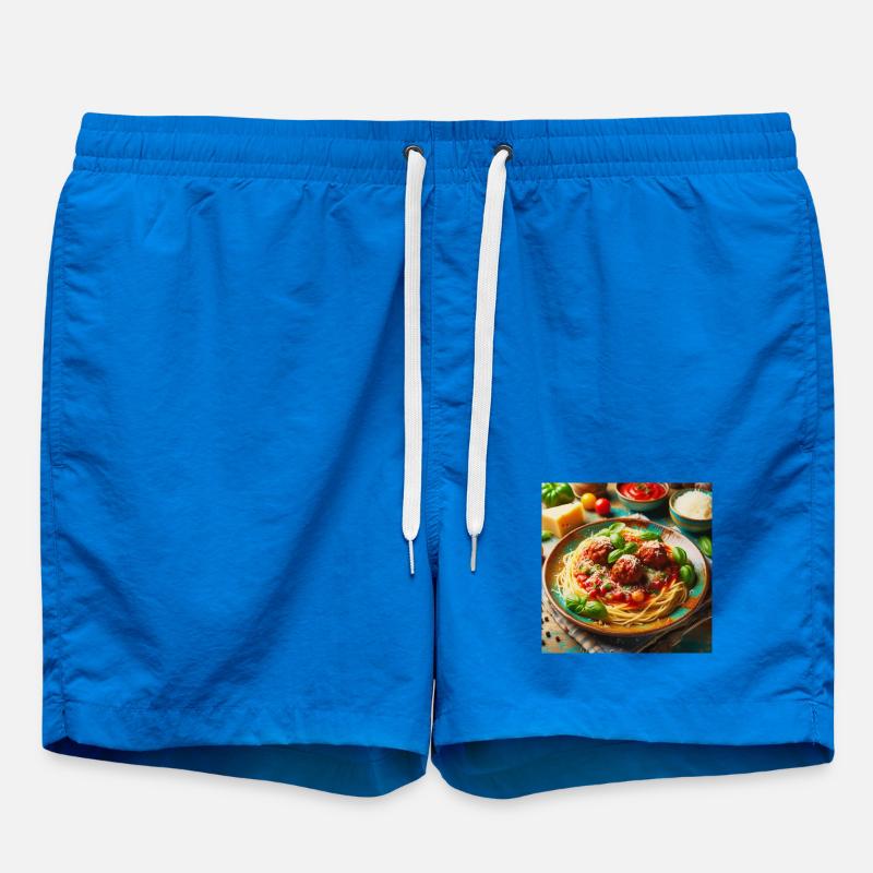 Spaghetti with meat - Swim Trunks - cobalt blue