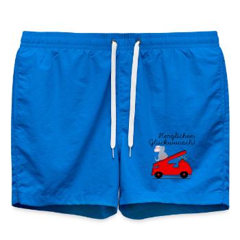KINDERGEBURTSTAG FEUERWEHRAUTO - Badeshorts - Cobalt blue - Vorne