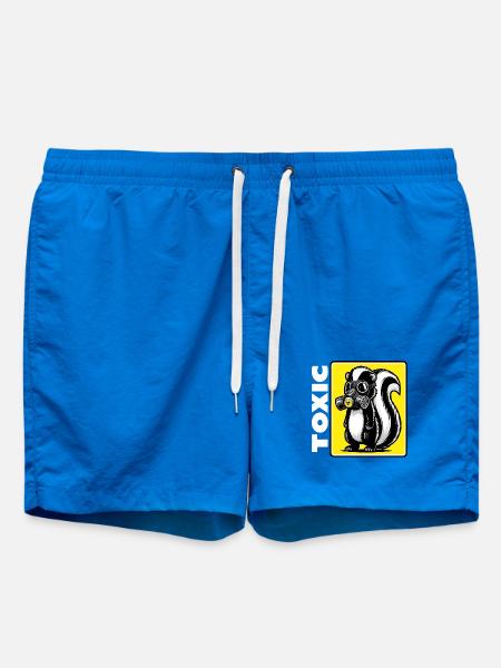 Lustiges Stinktier mit Gasmaske – Giftig Toxic - Badeshorts - Cobalt blue