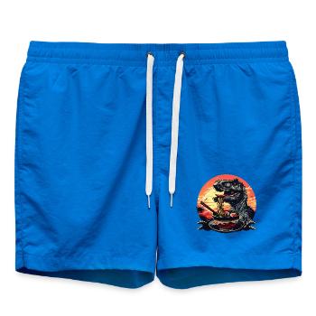 Lustig Dinosaurier Ramen Nudeln Japan Dino Vintage - Badeshorts - Cobalt blue - Vorne