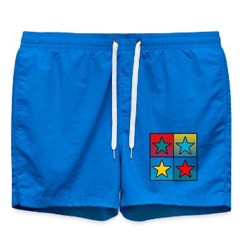 STAR. STARS. FEAST. ANNIVERSARY. CHRISTMAS - Swim Trunks - cobalt blue - Front