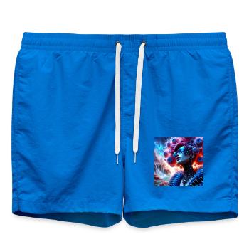 Surreal portrait and futuristic landscape - Swim Trunks - cobalt blue - Front