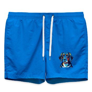 Serbische dreifarbige Hunderasse Karikatur Kawaii - Badeshorts - Cobalt blue - Vorne