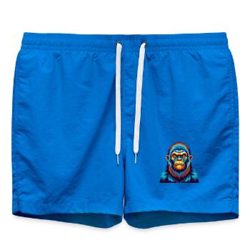 BigFoot coloré Kawaii Dessin animé Personnage Clipart - Short de bain - cobalt blue - Devant