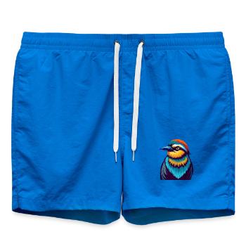 Bee Eater Coloré Kawaii Dessin Animé Personnage Animal de compagnie - Short de bain - cobalt blue - Devant