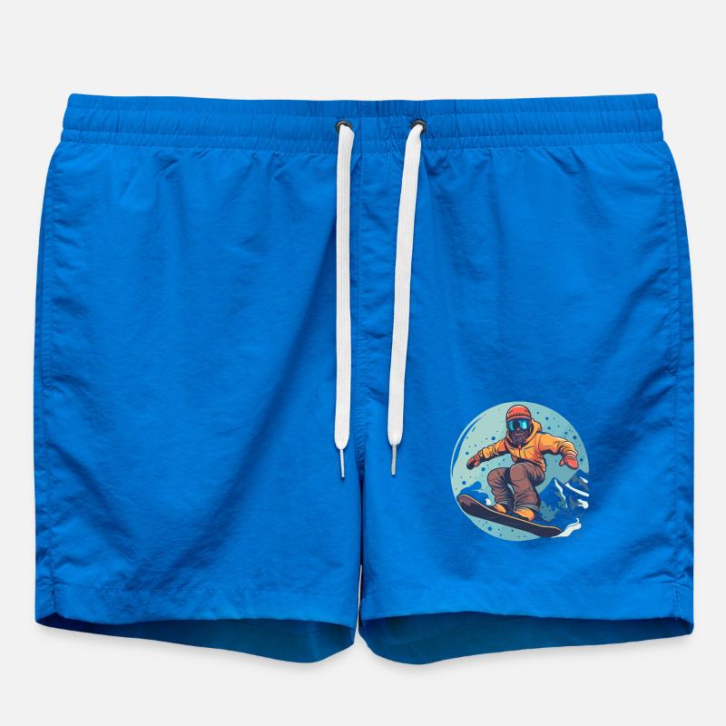 Snowboarding Graphics - Swim Trunks - cobalt blue