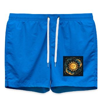 Sonnenmondzyklus kosmische Kunst - Badeshorts - Cobalt blue - Vorne