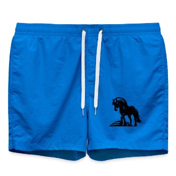 Pferd Isländer Islandpferd Islandpony - Badeshorts - Cobalt blue - Vorne - AI Model Male 185 light (185cm)