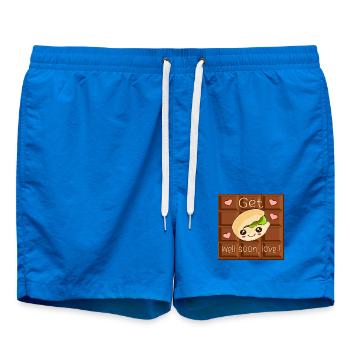 Get well soon love - Chocolate Pistachio - Swim Trunks - cobalt blue - Front