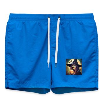 halloween, sorcière, citrouille - Short de bain - cobalt blue - Devant