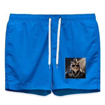 Eulenmünster im Lederjacken-Style - Badeshorts - Cobalt blue - Vorne