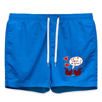 SQUIRREL - LOVE YOU COUPLE - Badeshorts - Cobalt blue - Vorne
