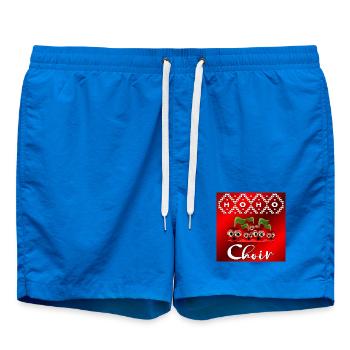 Funny Christmas Choir Cherries - Swim Trunks - cobalt blue - Front