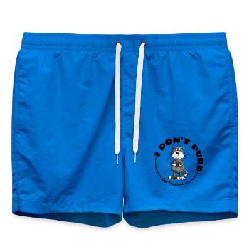 Grumpy I Don't Purr Cat Saying Cats - Swim Trunks - cobalt blue - Front