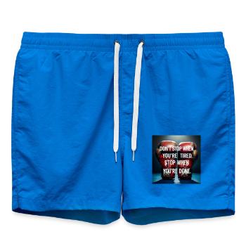 Citation de persévérance sur les gants de boxe - Short de bain - cobalt blue - Devant