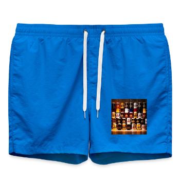 I Love Beer Beer Mug Pattern - Swim Trunks - cobalt blue - Front