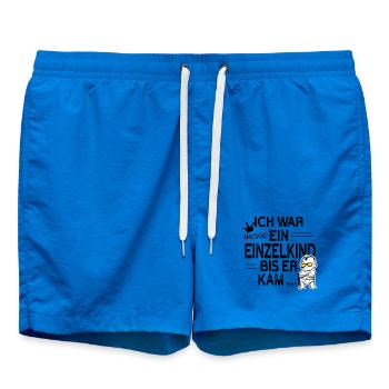 Einzelkind war ich … bis ER kam! - Badeshorts - Cobalt blue - Vorne