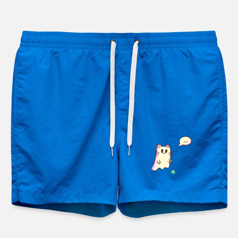 Ghost Cat Drops - Oops - Swim Trunks - cobalt blue