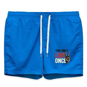 You only live vintage once - Swim Trunks - cobalt blue - Front