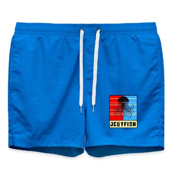 Qualle – Retro Design - Badeshorts - Cobalt blue - Vorne
