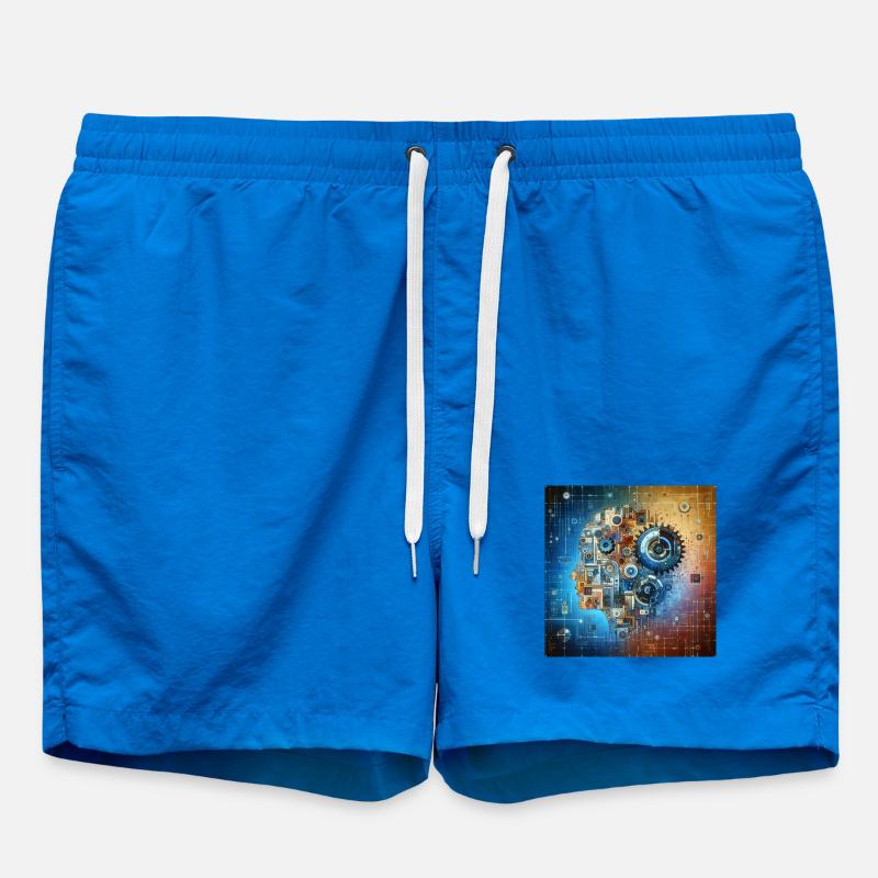 Cosmic Clockwork Fusion - Swim Trunks - cobalt blue
