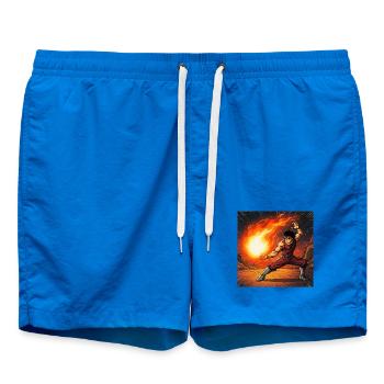 Feuerball Kämpfer im Vulkan - Badeshorts - Cobalt blue - Vorne