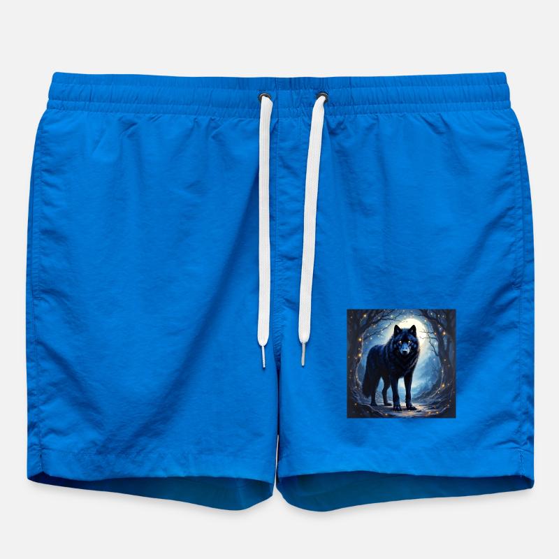 Krafttier Dunkler Wolf - Badeshorts - Cobalt blue