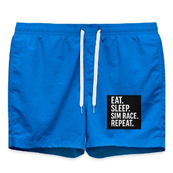 EAT.SLEEP.SIM RACE.REPEAT - Badeshorts - Cobalt blue - Vorne