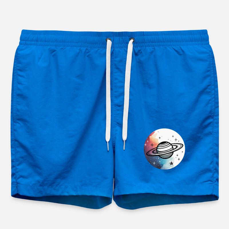 Planète minimaliste – Design spatial simple - Short de bain - cobalt blue