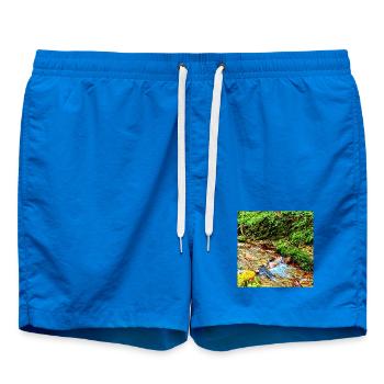 Wasserfall im Grünen Naturdesign - Badeshorts - Cobalt blue - Vorne