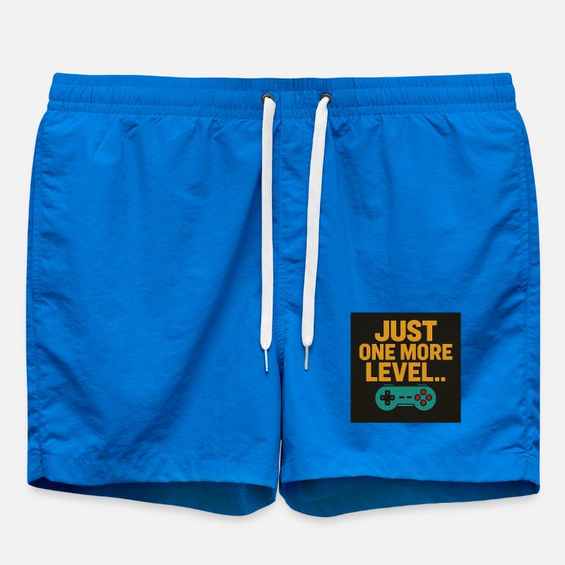 Gaming Motivation Saying with Controller - Swim Trunks - cobalt blue