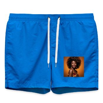 Femme Afro Colorée Joyeuse - Short de bain - cobalt blue - Devant