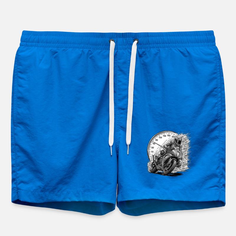 Biker, der von Geschwindigkeit angetrieben wird - Badeshorts - Cobalt blue