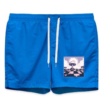 Dreamscape Mushroom Wonderland - Swim Trunks - cobalt blue - Front