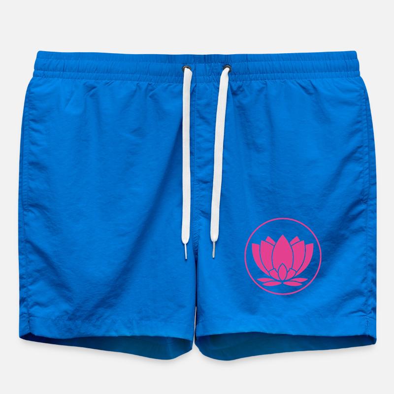 Fleur de lotus design rose - Short de bain - cobalt blue